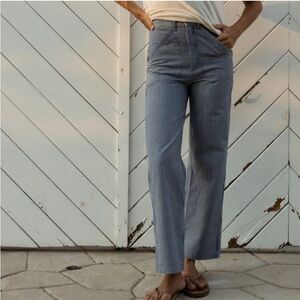 Women's Blue Striped Pants